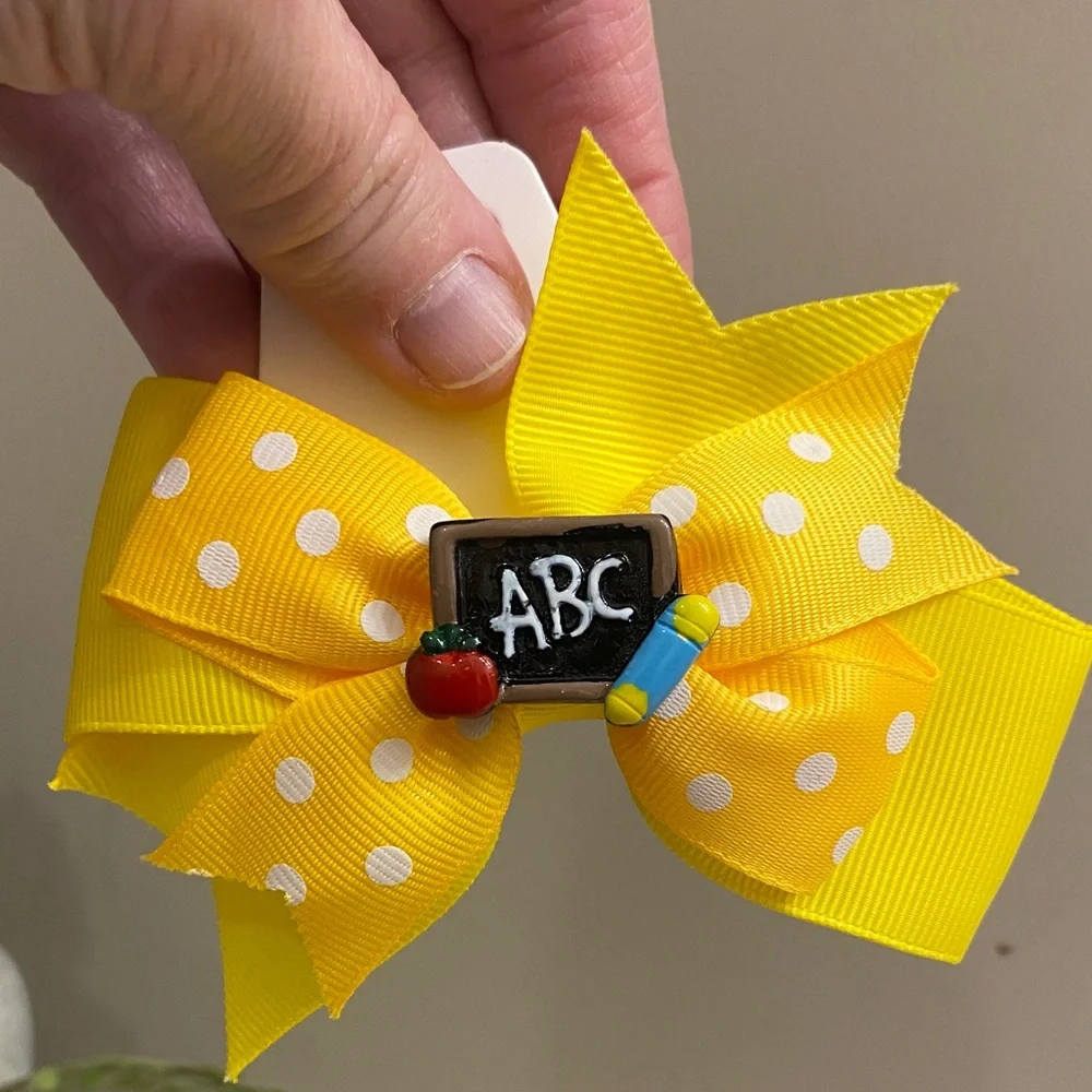 Hello Kindergarten hair bow bundle Kids Hair Bow Set back to school